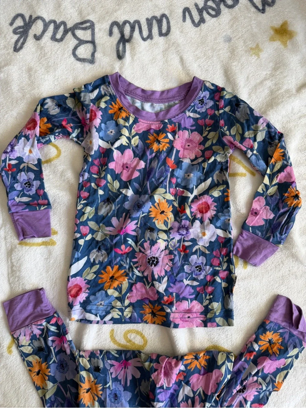 NWOT little Sleepies dusk blooms two piece pajama set 12-18M